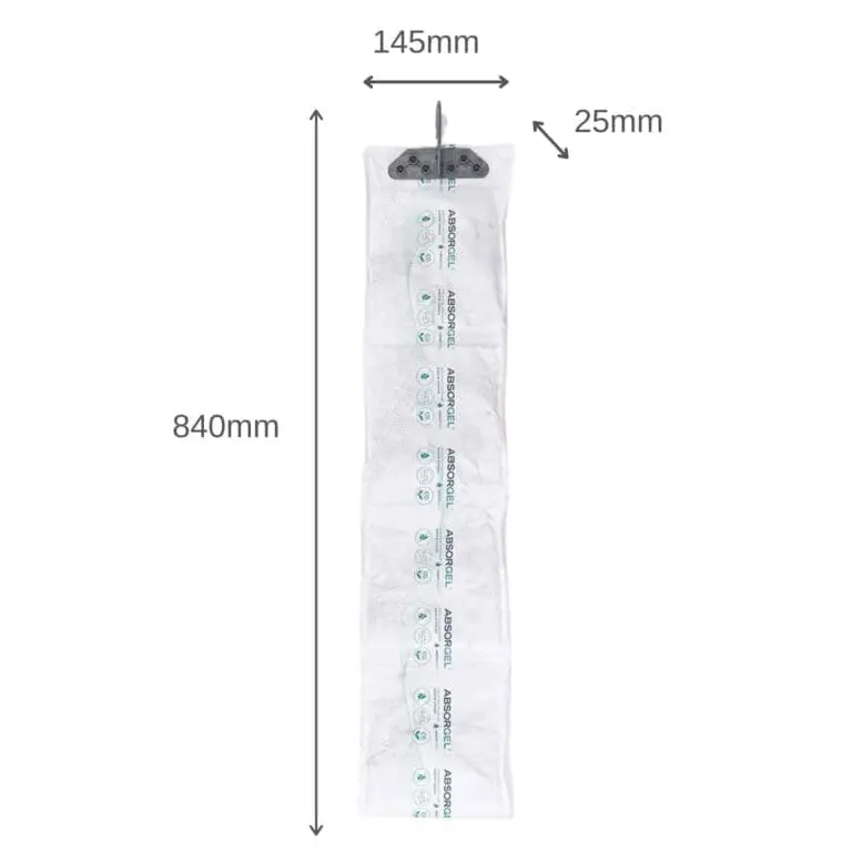 Absorgel 1kg desiccant with product dimensions for cargo condensation prevention