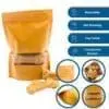 Kraft pouch features image showing design details