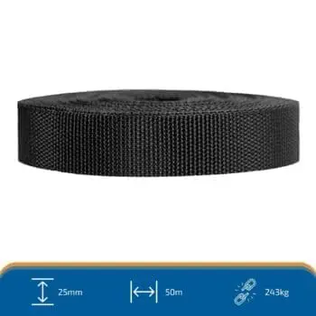25mm Polyprop Webbing (50m)