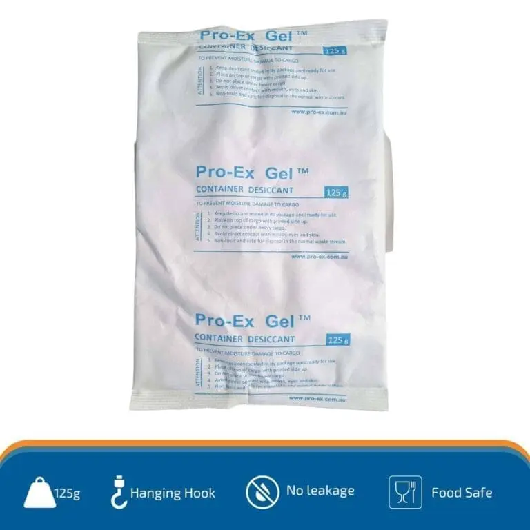 Pro-Ex Gel 125g Pouch Desiccant front view for container condensation control