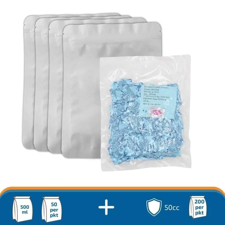 Mylar Bag 15*20cm + 50cc Oxygen Absorber 1 Mylar Bag 15*20cm + 50cc Oxygen Absorber