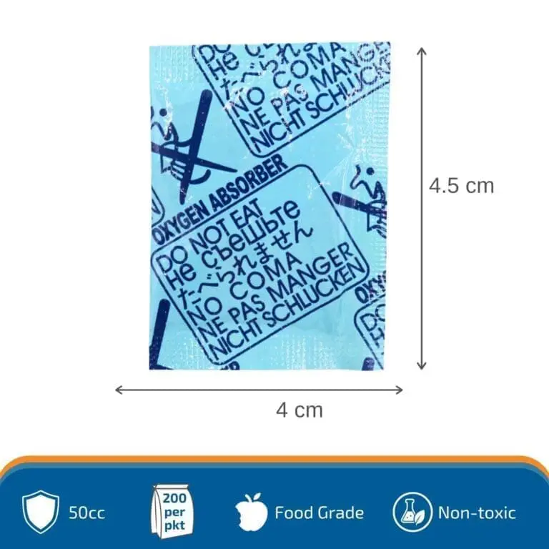 Mylar Bag 15*20cm + 50cc Oxygen Absorber 5 50cc oxygen absorber with Mylar bag bundle product details for food storage and moisture control