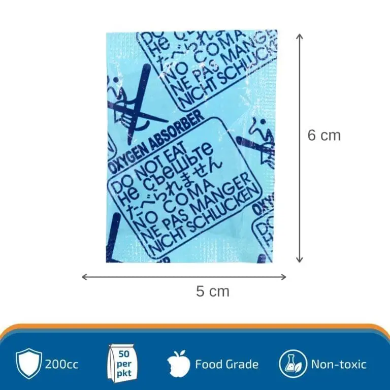 Mylar Bag 23*32cm + 200cc Oxygen Absorber 5 200cc oxygen absorber with Mylar bag bundle product details for food storage protection