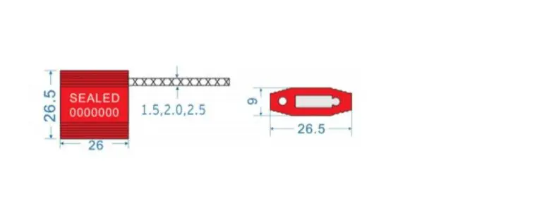 SQCW25 Cable Wire Seal 2.5 description image 1