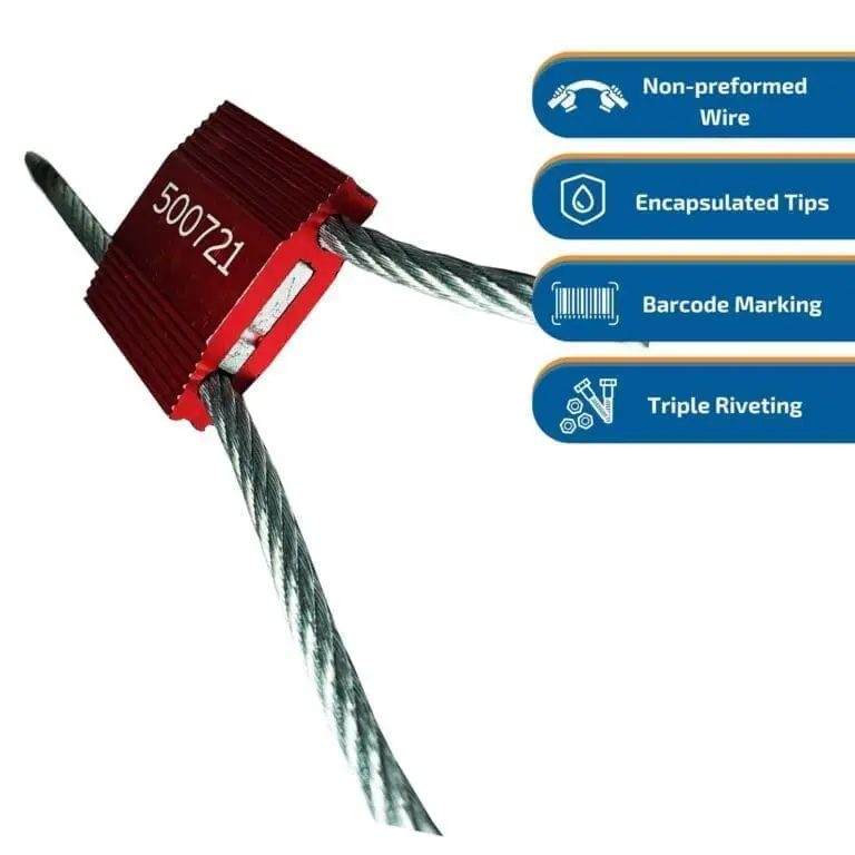 Cable Wire Seal 5mm with 30cm wire 2 SQCW50 Cable Wire Seal 5.0 Info