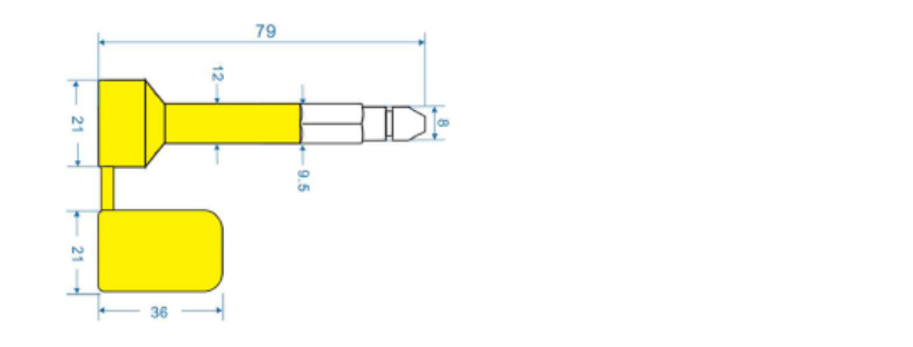 Mini Bolt Seal suitable for domestic transportation.