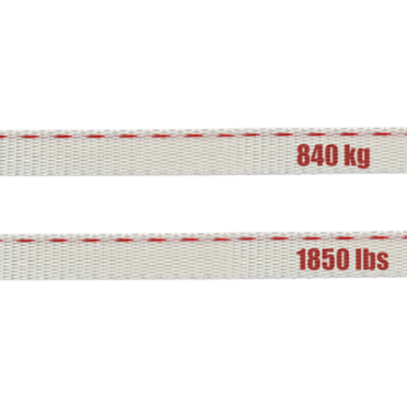The 19mm strapping has a breaking strength of 840kg.