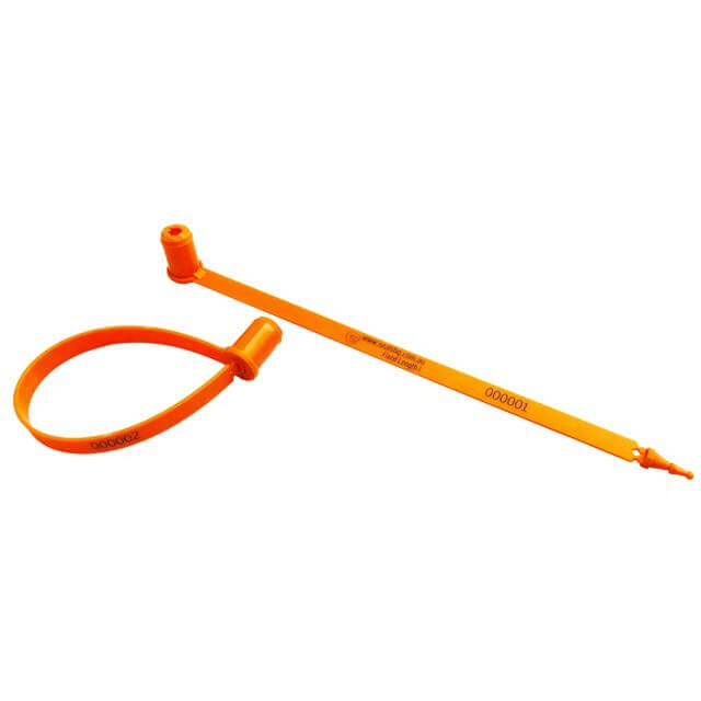 Fixed Length Double Locking Plastic Seal Orange