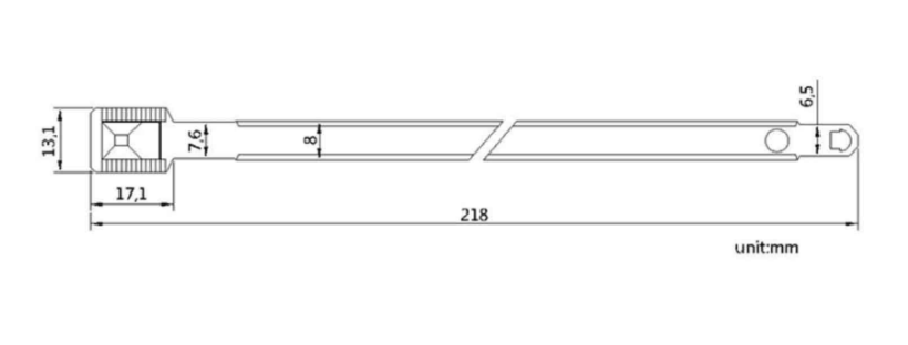 Diagram of the strong and secure fixed length metal seal