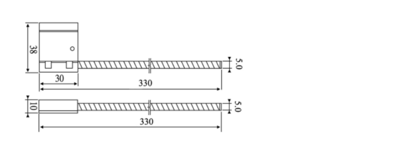 Diagram of Cable Wire Seal 5.0 dimensions