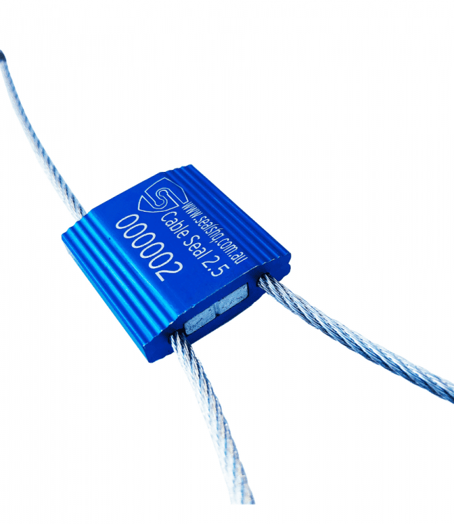 The Cable Seal Wire 2.5 features include barcode marking.