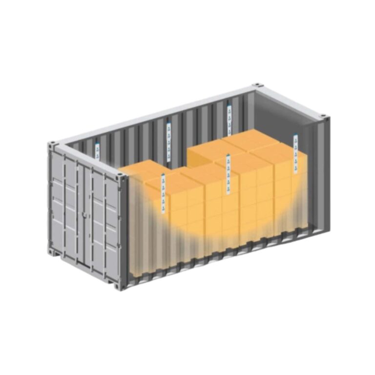 Absorbag 1.5kg Container Desiccant 4 Absorbag 1.5kg desiccant in use inside shipping container for cargo protection