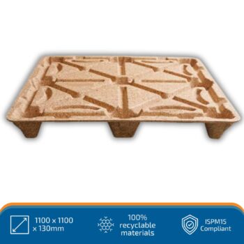 Eco-Friendly Compressed Wood Pallets | 1100 x 1100 x 130mm