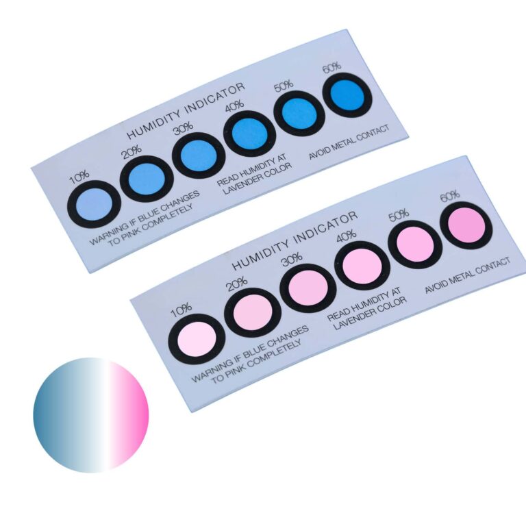 HIC 6 spot 2 HIC 6 Spot Humidity Indicator Cards Colour Change