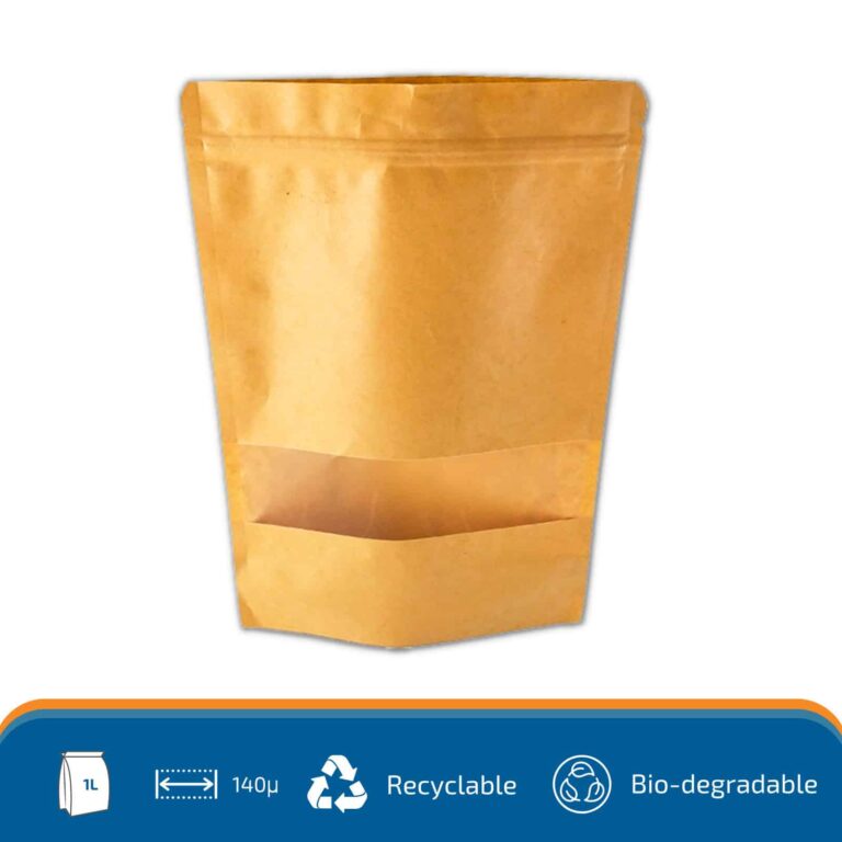 1L Kraft Paper Pouch 16*23 cm 1 1L Kraft pouch main product image for food packaging and preservation