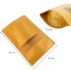2.5L Kraft pouch dimensions image for food packaging and long-term storage