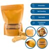 Kraft pouch features image showing design details