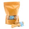 Kraft pouch with oxygen absorber bundle in use for long-term food storage and freshness