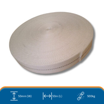 White Removalist Webbing (50m)