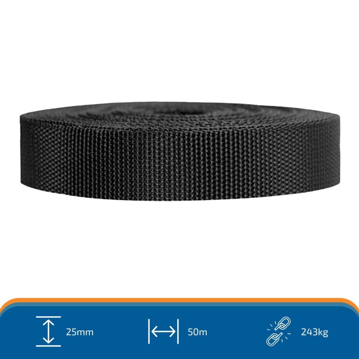 25mm Polyprop Webbing (50m)
