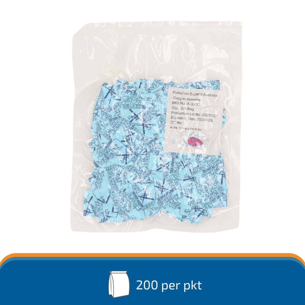 30cc Oxygen Absorber 3 30cc oxygen absorber packets in quantity pack for moisture and oxygen absorption in sealed packs