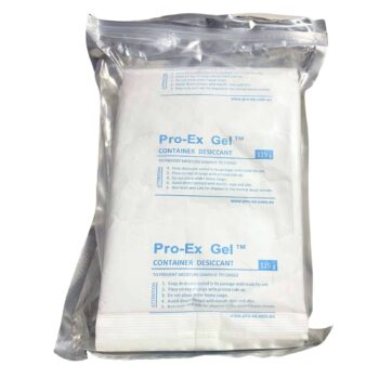 Pro-Ex Gel 125g desiccant bag sealed in silver packaging for moisture protection