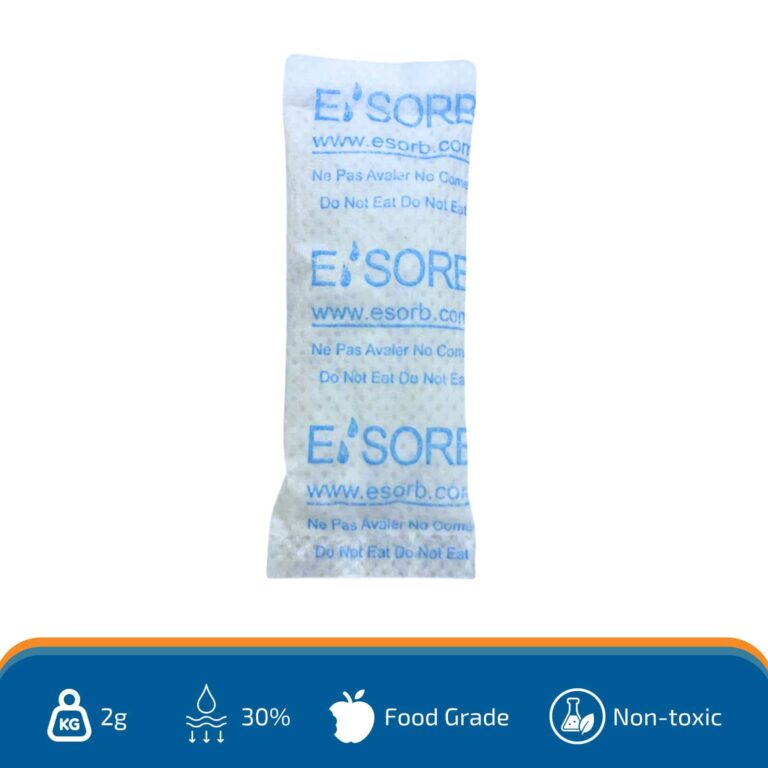 Esorb 2g silica gel desiccant packet for small packaging moisture control