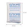 Esorb 500g silica gel desiccant packet with product dimensions for cargo moisture protection