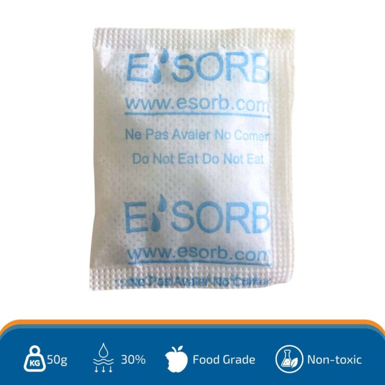 50g Silica Gel Desiccant 1 Esorb 50g silica gel desiccant packet for moisture absorption in storage and transport