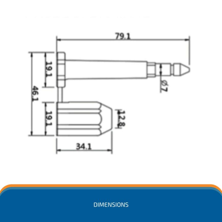 Economical Container Bolt Seal 14 SQBSE Economical Container Bolt Seal Dimensions