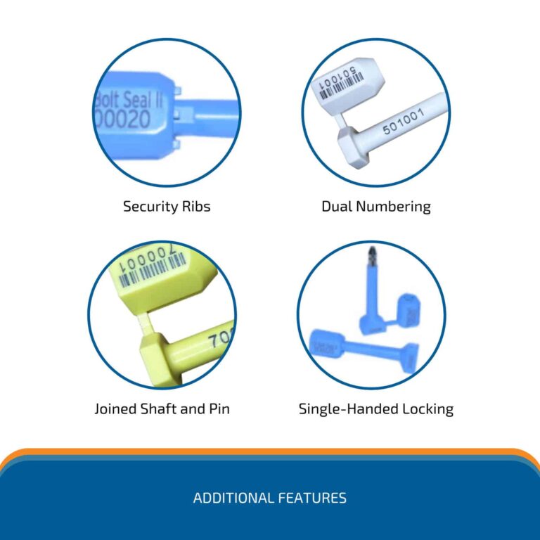 High Security Container Bolt Seal II 4 SQBSHS High Security Container Bolt Seal II Features