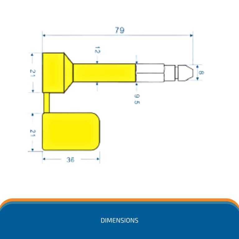 Mini Container Bolt Seal VI 14 SQBSIV Mini Container Bolt Seal VI Dimensions