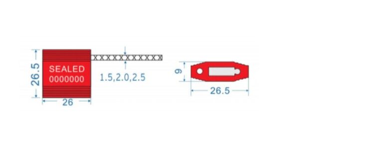 SQCW25 Cable Wire Seal 2.5 description image 1