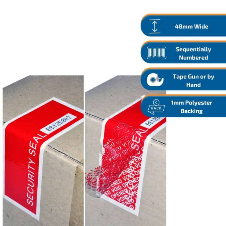 Security Tape | Numbered | Total Transfer | 48mm x 45m 4 SQSTNP Security Tape Numbered Info