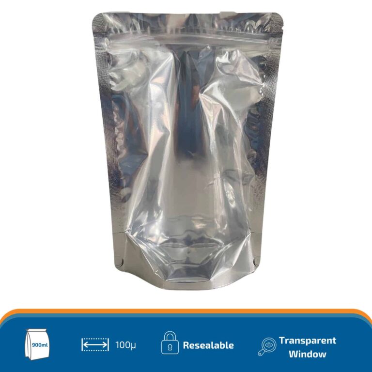 Stand-up pouch main product image for sealed food storage and packaging protection