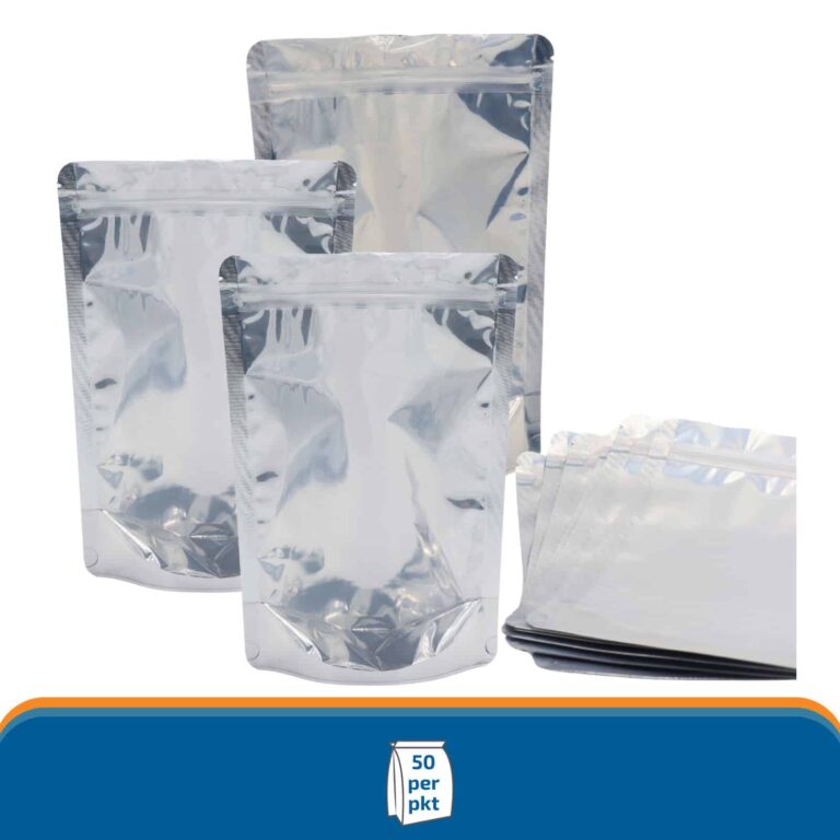 Stand-up pouch quantity image for bulk food packaging and storage preservation